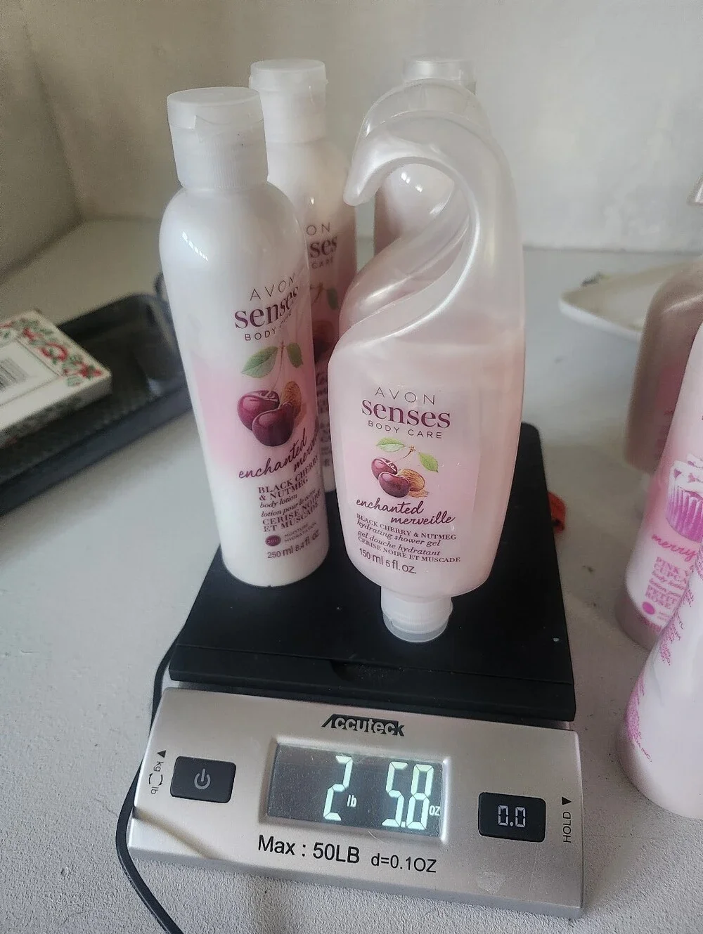 Lot 5 Avon Senses DISCONTINUED Enchanted Merveille Black Cherry Lotion Gel NEW